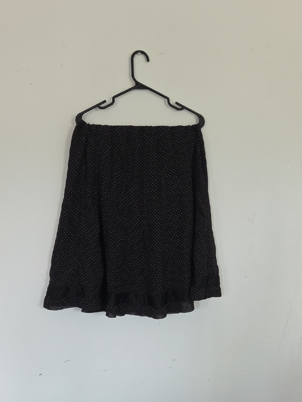 Peter Nygard Black Polka Dot Mini Skirt